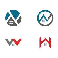 création de logo de propriété et de construction vecteur