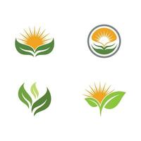 logos de l'écologie des feuilles d'arbre vert vecteur