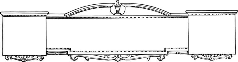 bannière espace pour l'écriture ancien gravure. vecteur