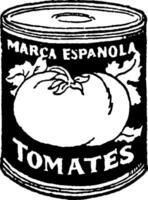 en conserve tomates, ancien illustration vecteur