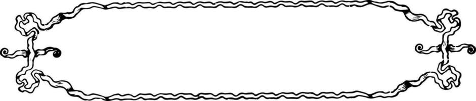 ruban bannière d'habitude dans une carré ou rectangulaire forme, ancien gravure. vecteur