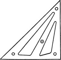 zange Triangle côtés sont égal ancien gravure. vecteur