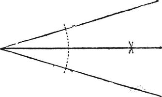 bissectrice doubler, ancien gravure. vecteur