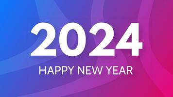 2024 content Nouveau année sur coloré Contexte vecteur