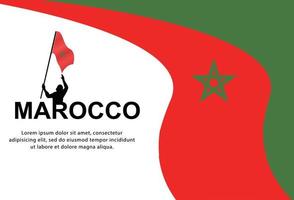 bonne fête de l'indépendance du maroc. modèle, arrière-plan. illustration vectorielle