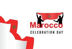 bonne fête de l'indépendance du maroc. modèle, arrière-plan. illustration vectorielle