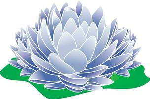 illustration gros bleu lotus fleur sur vert abstrait Contexte. vecteur