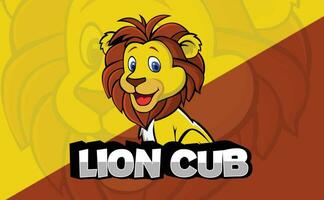 Lion lionceau mascotte logo vecteur
