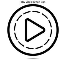 jouer vidéo bouton vecteur