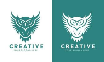 hibou minimal logo, affaires logo vecteur