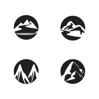 montagne icône logo modèle vector illustration design