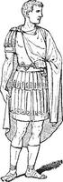 romain magistrat, ancien gravure vecteur