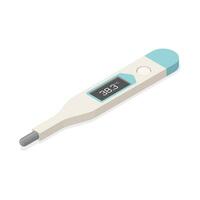 une portable Accueil utilisation médical équipement. thermomètre mesure corps Température . isométrique vecteur conception.