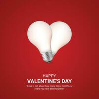 vecteur content la Saint-Valentin journée Créatif conception fév 14 pour social médias Publier