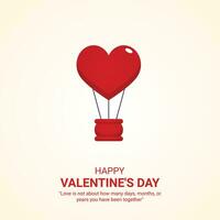 vecteur content la Saint-Valentin journée Créatif conception fév 14 pour social médias Publier