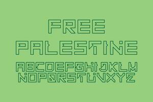 gratuit Palestine alphabet Police de caractère vecteur