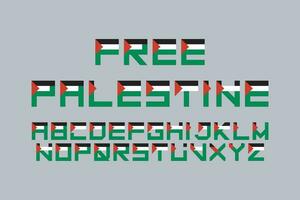 gratuit Palestine alphabet Police de caractère vecteur