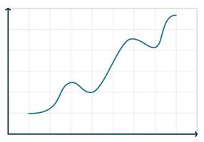 affaires croissance ligne graphique avec remplir et la grille Contexte pour présentation vecteur