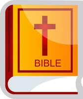 Jaune et rouge vecteur illustration de une Bible sur une blanc Contexte