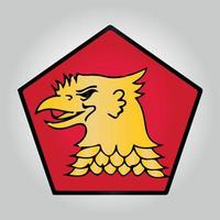 logo symbole aigle jaune du célèbre parti politique dans un pays asiatique vecteur