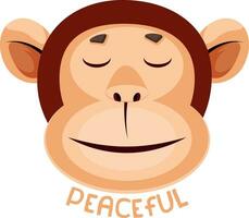 singe est sentiment pacifique, illustration, vecteur sur blanc Contexte.
