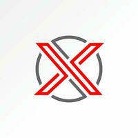 logo conception graphique concept Créatif abstrait prime vecteur Stock unique initiale lettre X Police de caractère avec retourner double lignes. en relation à monogramme typographie