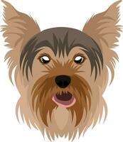 Yorkshire terrier illustration vecteur sur blanc Contexte