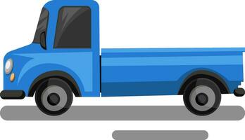 bleu un camion dessin animé style vecteur illustration sur blanc Contexte.