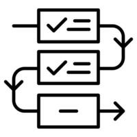 conformité processus icône ligne vecteur illustration