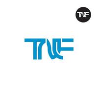 lettre tnf monogramme logo conception unique vecteur