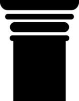 pilier grec icône Justice symbole colonne pochoir vecteur illustration