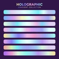 ensemble de holographique dégradés vecteur élément