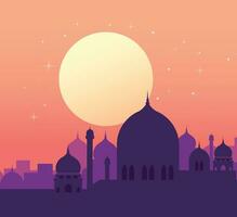 Ramadan kareem prière mosquée Contexte vecteur illustration