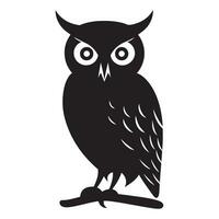 une noir silhouette hibou animal vacteur vecteur