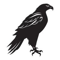 une noir silhouette faucon animal vecteur