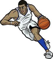 basketball joueur action illustration agrafe art vecteur