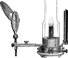 portable laryngoscope, ancien gravure vecteur