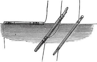 divers les types de des flotteurs, ancien gravure vecteur