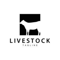 vache logo, bétail ferme vecteur, silhouette Facile minimaliste conception illustration, symbole modèle vecteur