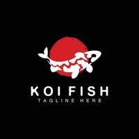 koi poisson logo conception chinois chanceux ornemental poisson poisson rouge entreprise marque vecteur