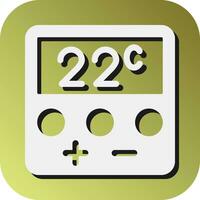 thermostat vecteur glyphe pente Contexte icône pour personnel et commercial utiliser.