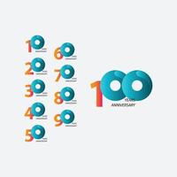 100 ans anniversaire célébration vector illustration de conception de modèle