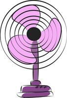 violet électrique ventilateur vecteur illustration sur blanc Contexte