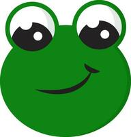 souriant vert grenouille vecteur illustration sur blanc Contexte