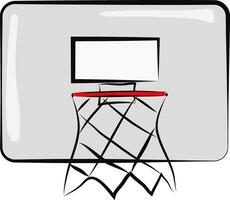 basketball planche avec net illustration Couleur vecteur sur blanc Contexte