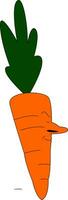 une gros Orange carotte vecteur ou Couleur illustration