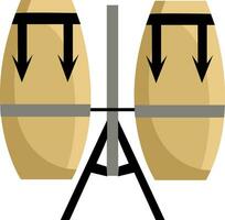 le gros marron coloré main tambours vecteur ou Couleur illustration
