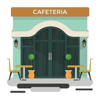 concepts de cafétéria à la mode vecteur