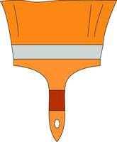 un Orange plat de peintre brosse vecteur ou Couleur illustration