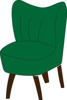 vert fauteuil avec noir jambes illustration vecteur sur blanc Contexte